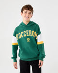 Socceroos Youth Hoodie Cotton Blend Pullover Green Kids