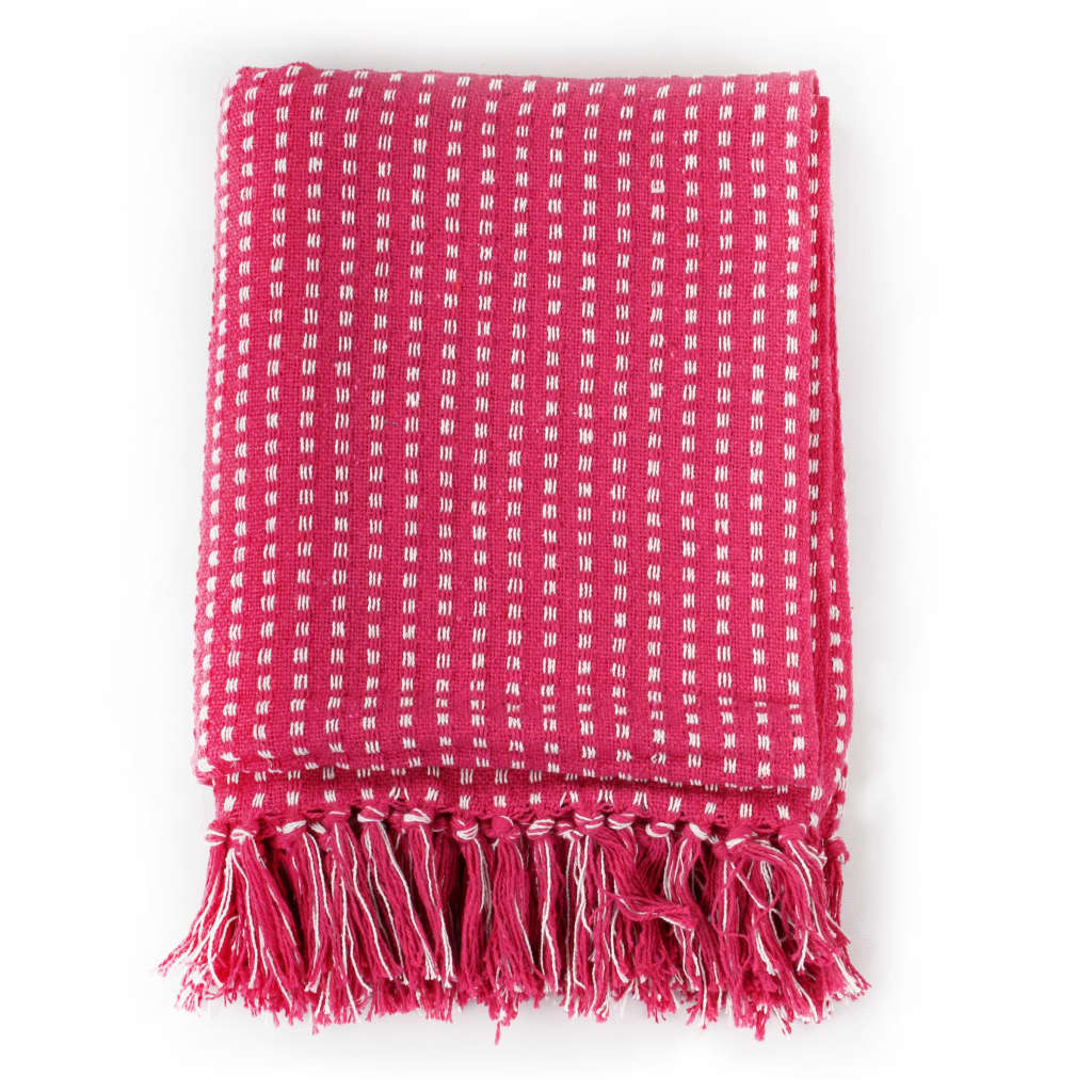NNEVL Throw Cotton Squares 160x210 cm Pink