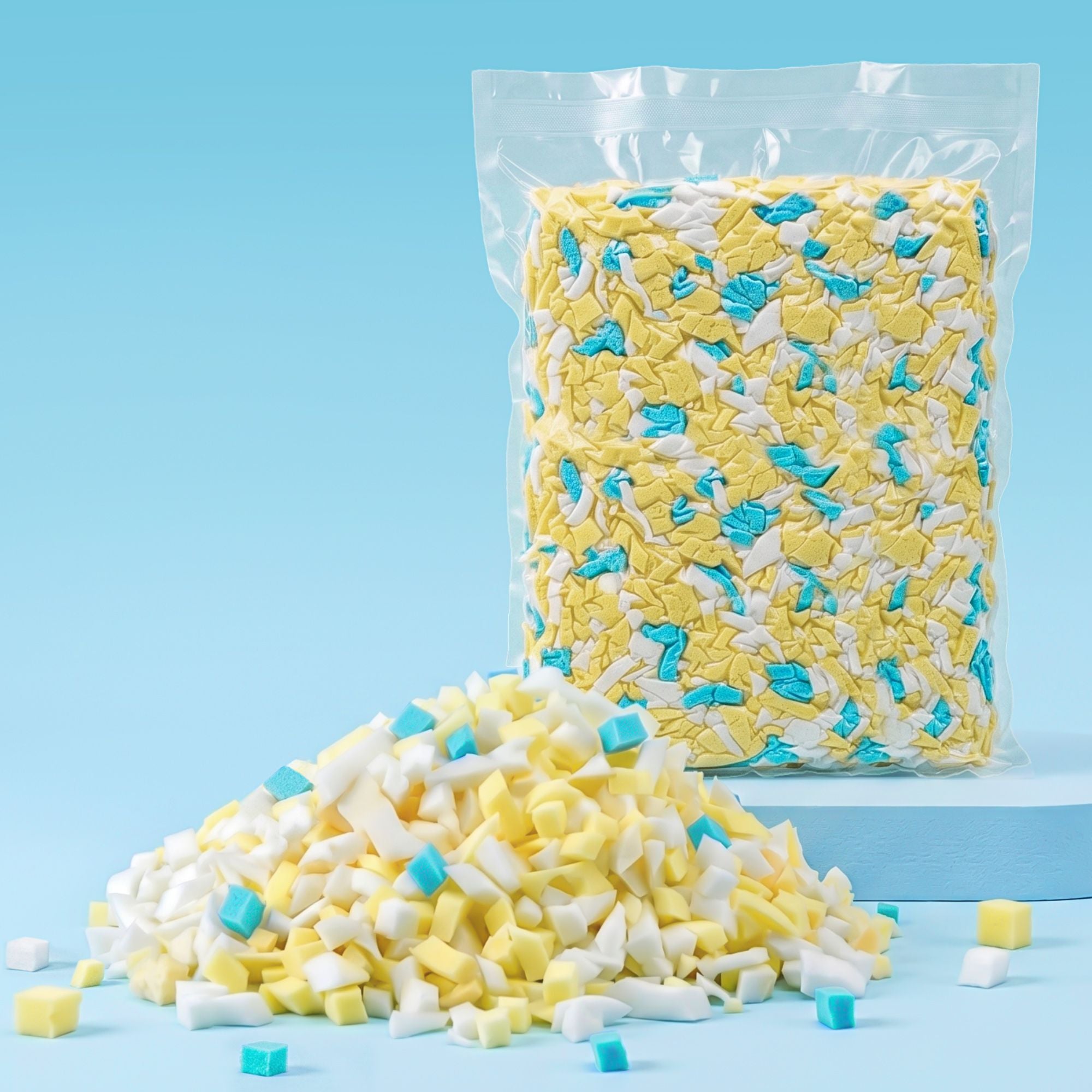 Bean Bag Filler - 5lbs (2.2KG) / 10lbs (4.5KG) / 20lbs (9KG)Shredded Memory Foam Filling High Density Soft Pillow Stuffing for Bean Bag Chair, Couch Cushion, Dog Bed, Stuffed Animals and Arts Crafts