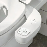 Cefito Ultra-Slim Bidet Attachment Detachable Bidet with Self-Cleaning Dual Nozzle Non-Electric Adjustable Water Pressure, Cold Water Toilet Bide