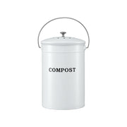 Gardeon Compost Bin Kitchen Compost Caddy Food Waste Bin Bench White