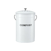 Gardeon Compost Bin Kitchen Compost Caddy Food Waste Bin Bench White