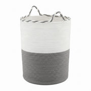 Artiss Woven Laundry Basket with handles Foldable White & Grey