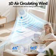 Devanti Pedestal Fan W/ Remote 3 Speed 12H Timer Height Adjustable Cooling Fan