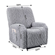 Artiss Recliner Chair Covers with Storage Side Pockets Grey