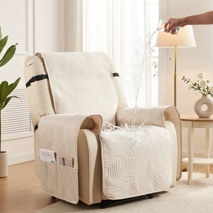 Artiss Quilted Recliner Chair Covers 100% Waterproof Recliner Slipcovers