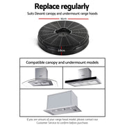 Devanti 16cm Range Hood Carbon Charcoal Filters Replacement X2