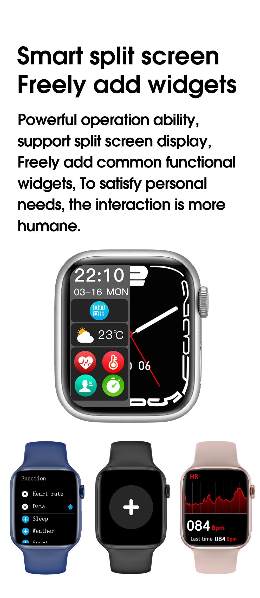 Watch 7 PRO Smartwatch - Fitness Tracker, Bluetooth, Heart Rate, iOS/Android