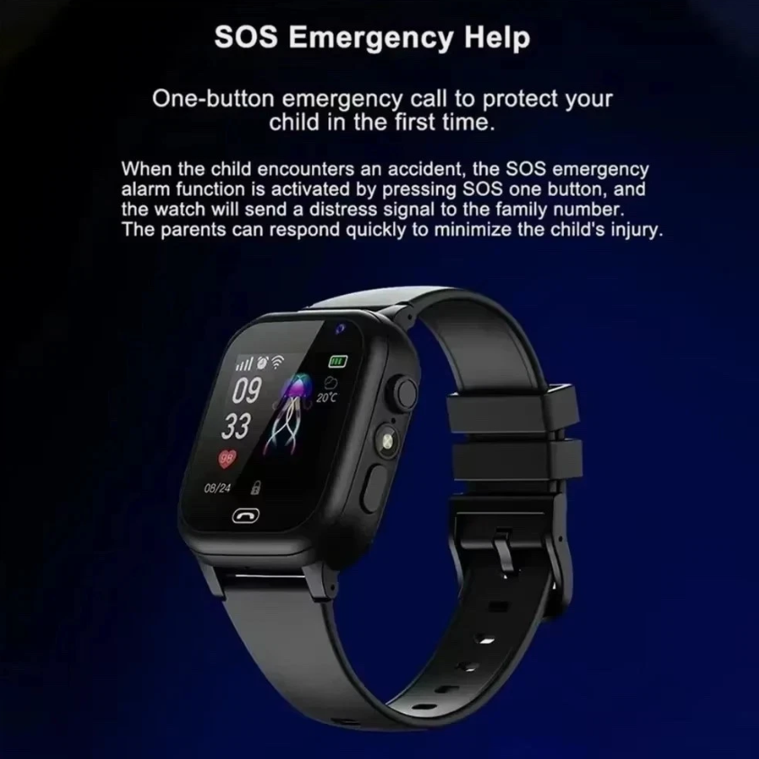 Kids Smart Watch GPS Location SOS Sim Card Call Child Smart Camera Waterproof