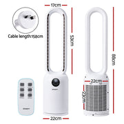 Devanti 2in1 Bladeless Fan Air Purification W/ Remote 88cm