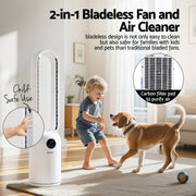 Devanti 2in1 Bladeless Fan Air Purification W/ Remote 88cm