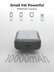 AUKEY Spark Mini 10000mAh Credit Card-Sized Compact Portable Power Bank with USB-C & USB-A – PB-Y55