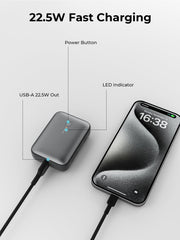 AUKEY Spark Mini 10000mAh Credit Card-Sized Compact Portable Power Bank with USB-C & USB-A – PB-Y55