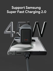 AUKEY Comet 45W GaN USB-C PD/PPS Fast Wall Charger for iPhone, Samsung & USB-C Devices – PA-C2