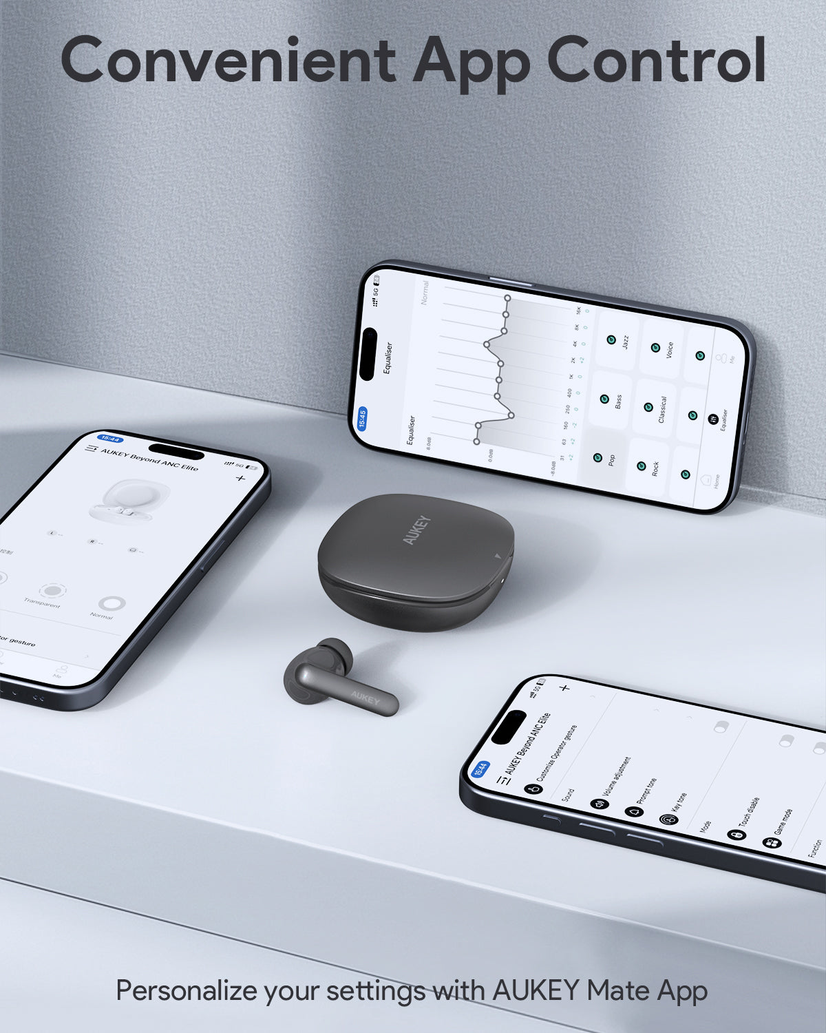 AUKEY Beyond ANC Elite Wireless Earbuds with 40dB Hybrid ANC, Bluetooth 5.4 & 30H Battery Life – EP-B2