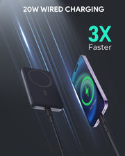 AUKEY 6700mAh Magnetic Wireless Power Bank with 20W USB-C & 15W Wireless Charging – PB-MS01