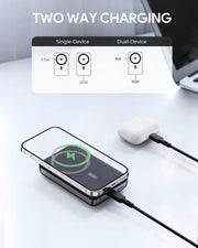AUKEY 10000mAh Magnetic Wireless Power Bank with 30W USB-C & 15W Wireless Charging – PB-MS02