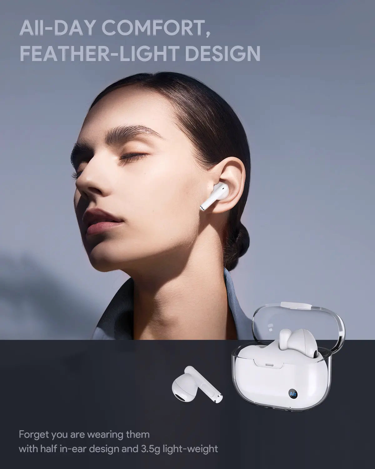 AUKEY Move Air True Wireless Bluetooth 5.3 Earbuds with 13mm Drivers & Up to 35H Battery Life – EP-M2