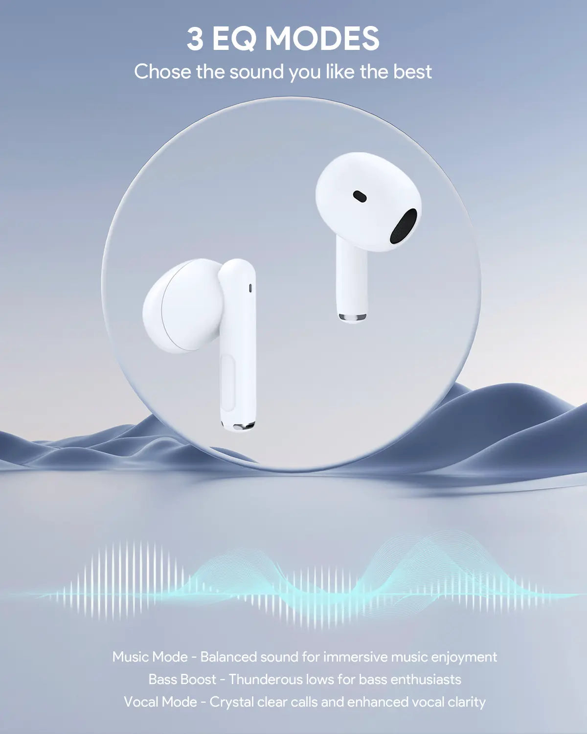 AUKEY Move Air True Wireless Bluetooth 5.3 Earbuds with 13mm Drivers & Up to 35H Battery Life – EP-M2