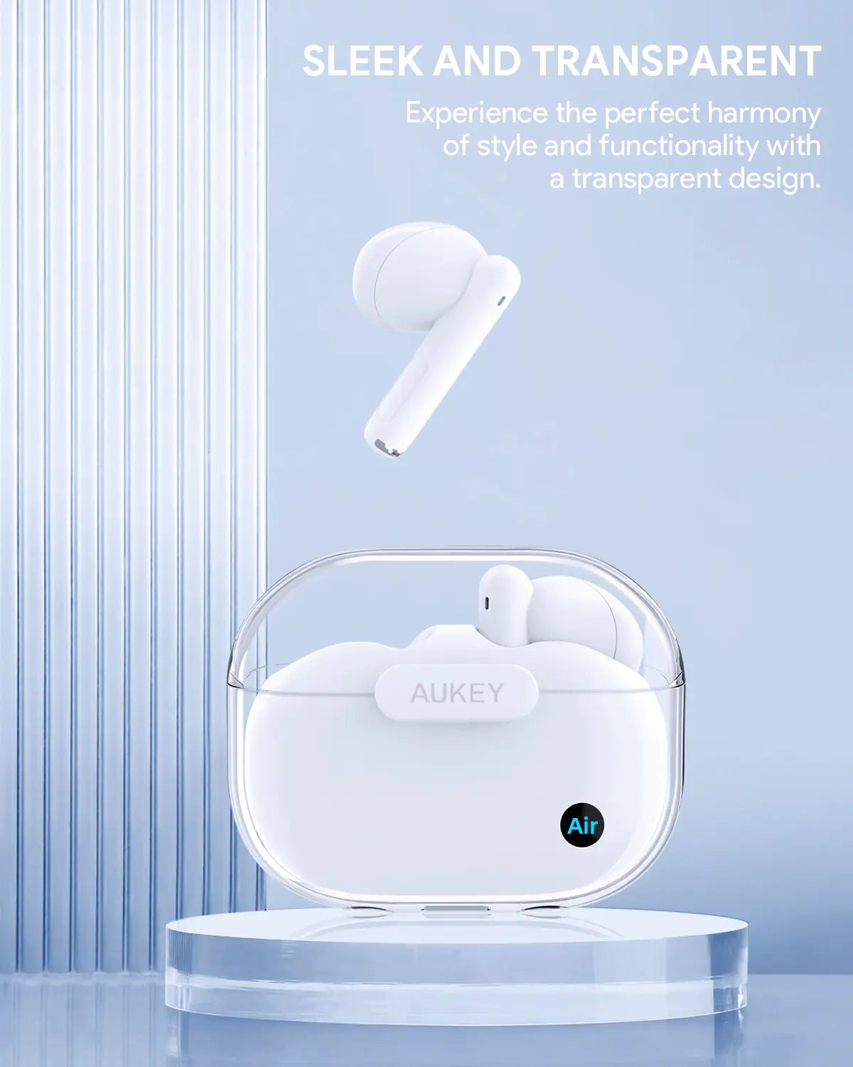 AUKEY Move Air True Wireless Bluetooth 5.3 Earbuds with 13mm Drivers & Up to 35H Battery Life – EP-M2
