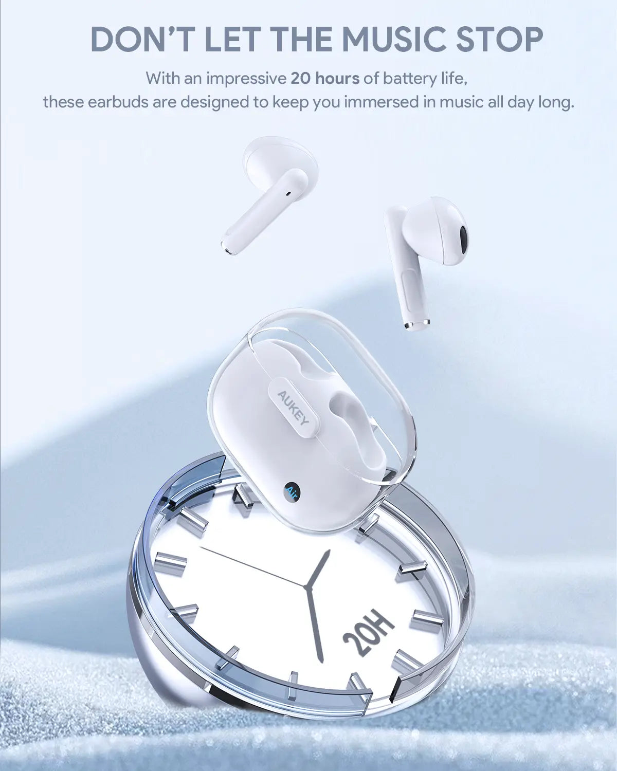 AUKEY Move Air True Wireless Bluetooth 5.3 Earbuds with 13mm Drivers & Up to 35H Battery Life – EP-M2