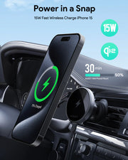 AUKEY MagFusion Dash Qi2 15W Magnetic Wireless Car Charger & Phone Mount – HD-MC13