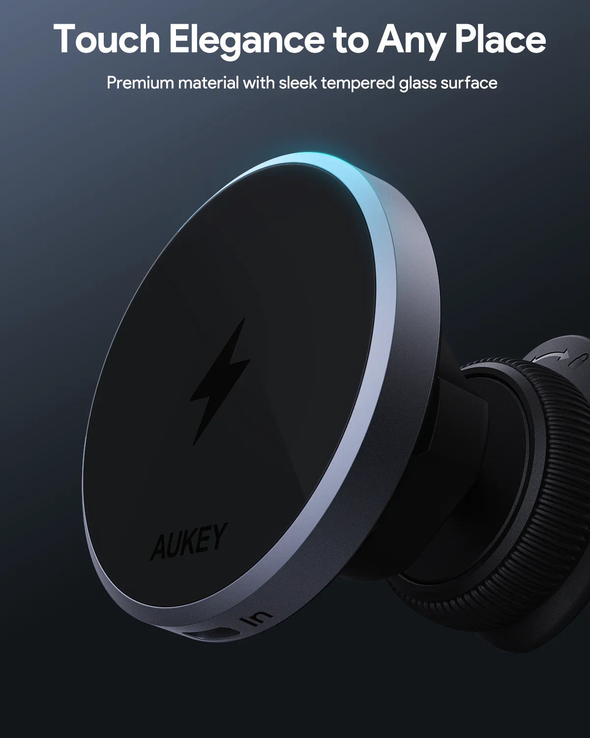 AUKEY MagFusion Dash Qi2 15W Magnetic Wireless Car Charger & Phone Mount – HD-MC13