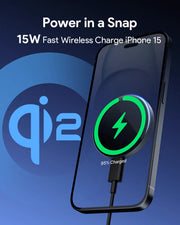 AUKEY MagFusion Aura Qi2 15W Magnetic Wireless Charger for iPhone and Android – LC-MC10