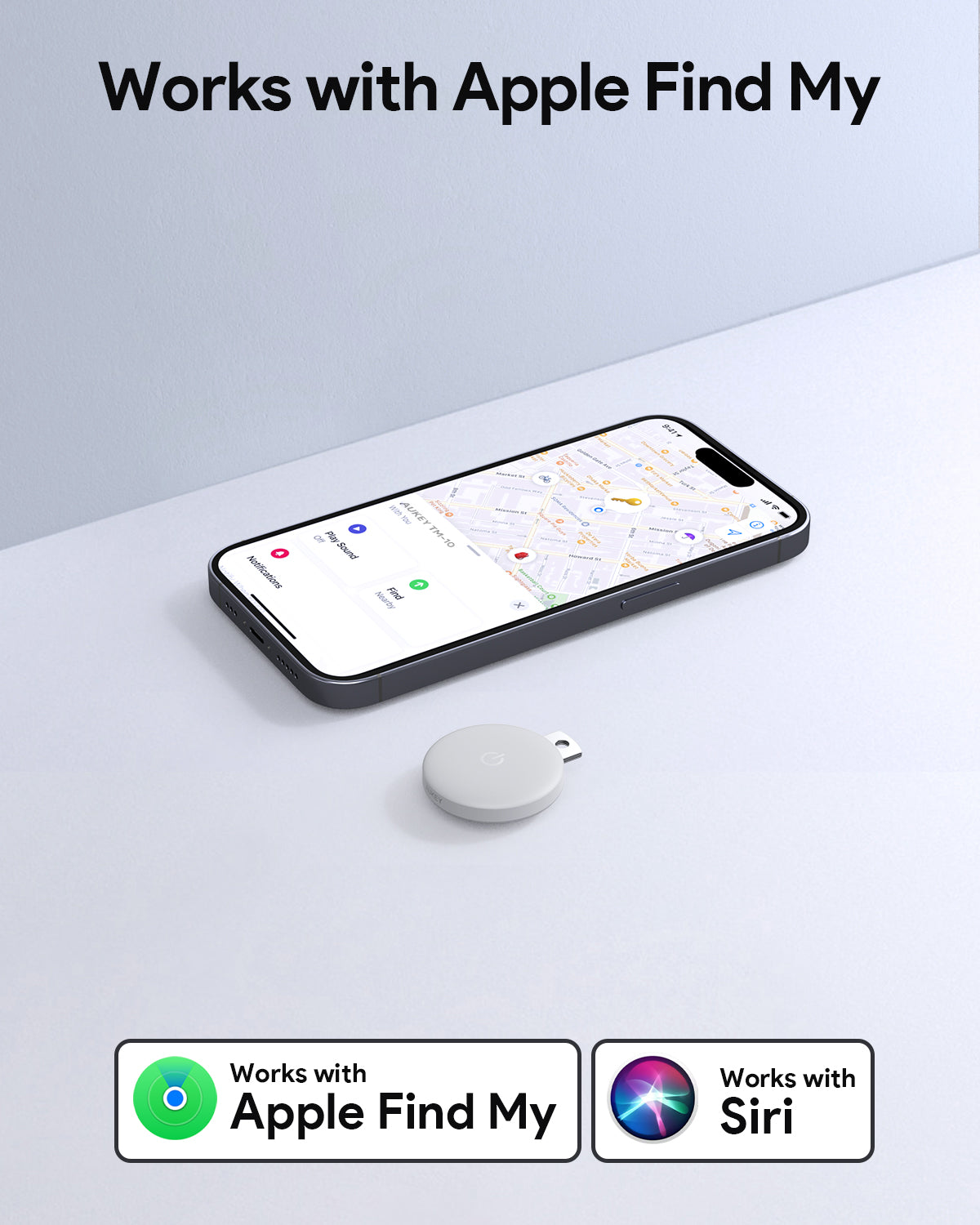 AUKEY Track Mate 1 Smart Bluetooth Tracker for Apple Find My – TM-10