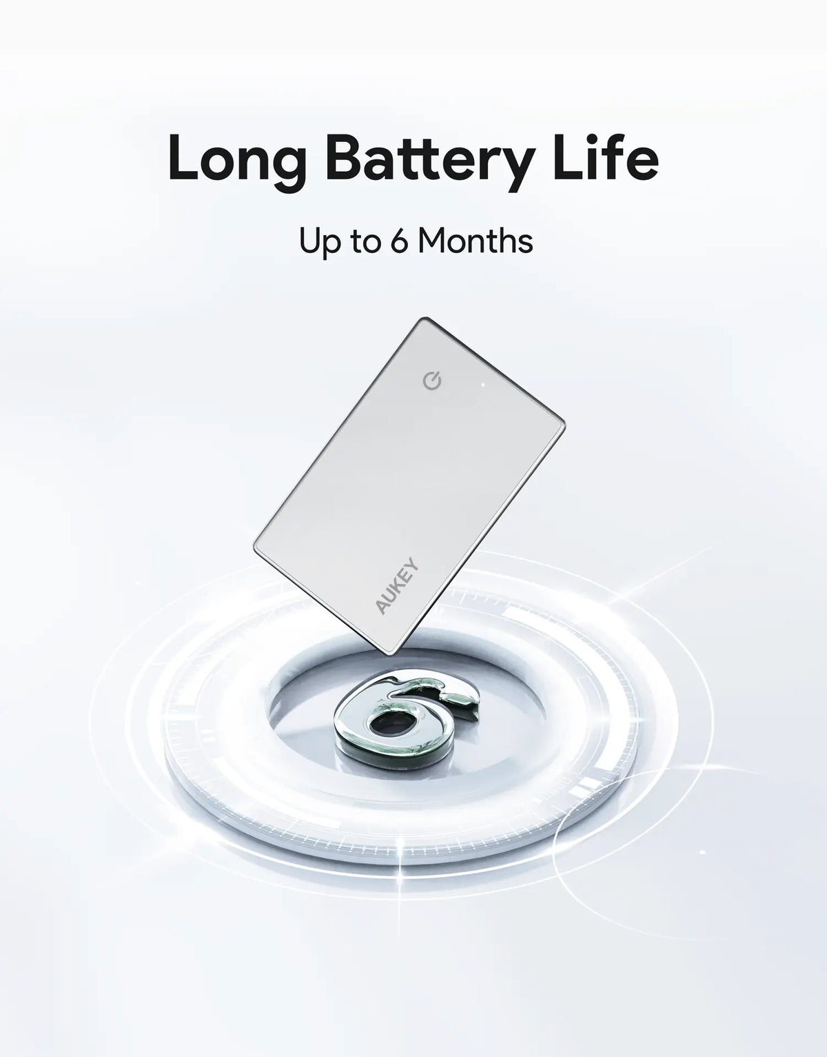 AUKEY Track Mate 3 Ultra-Thin Apple Find My Wallet Tracker with Qi Charging & IP67 – TM-21
