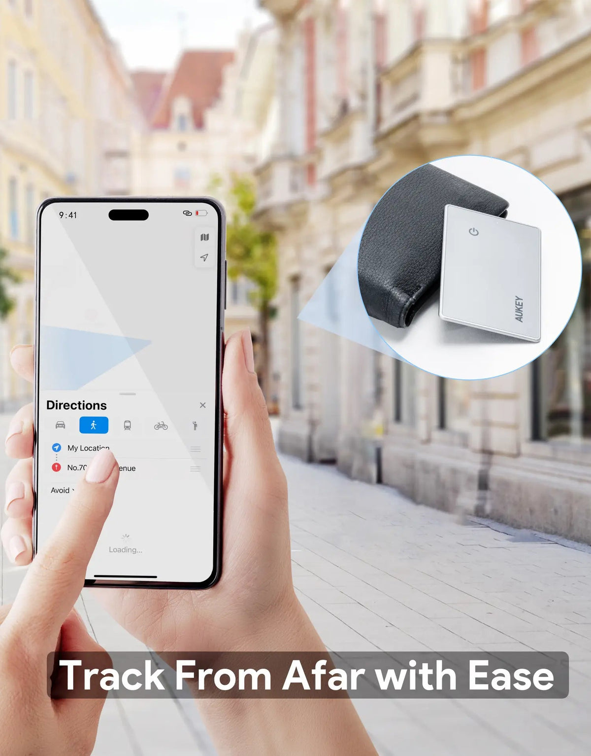 AUKEY Track Mate 3 Ultra-Thin Apple Find My Wallet Tracker with Qi Charging & IP67 – TM-21