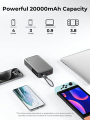 AUKEY Spark Sling 20000mAh 130W Power Bank with Built-in USB-C Cable & Digital Display – PB-Y48