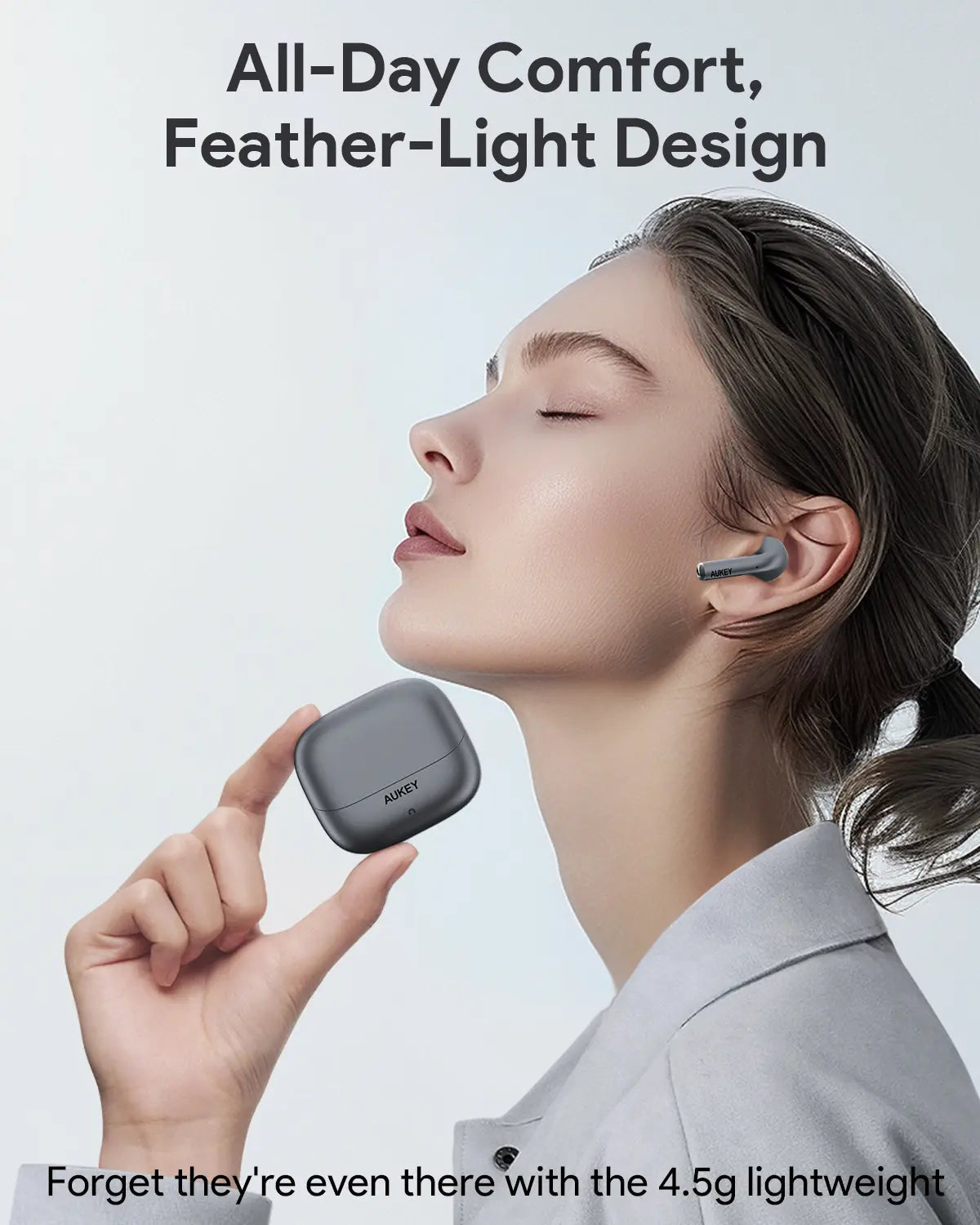 AUKEY Beyond ANC Pro True Wireless Earbuds with 42dB Hybrid ANC, Bluetooth 5.4 & 25H Battery Life – EP-B1