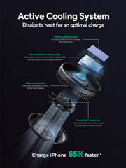 AUKEY MagFusion Dash Pro Qi2 15W Active Cooling Wireless Car Charger Mount – HD-MC13A