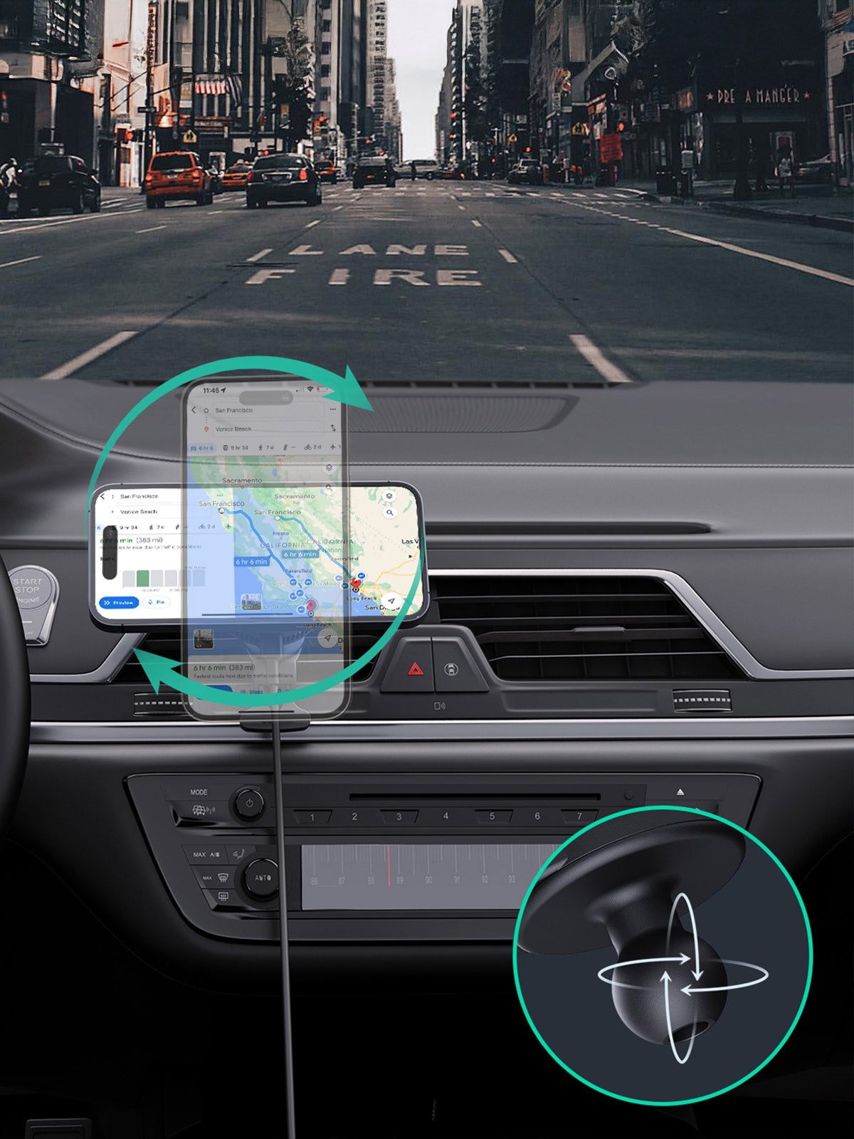 AUKEY MagFusion Dash Pro Qi2 15W Active Cooling Wireless Car Charger Mount – HD-MC13A
