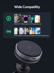 AUKEY MagFusion Dash Pro Qi2 15W Active Cooling Wireless Car Charger Mount – HD-MC13A