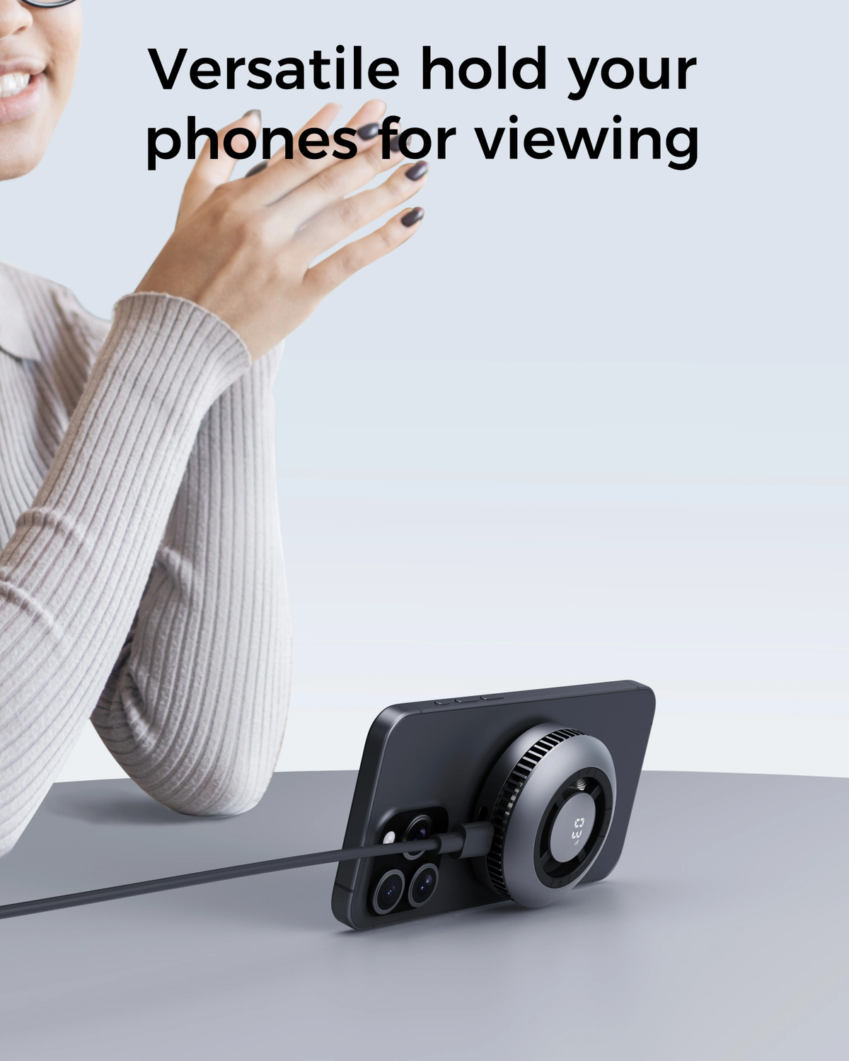 AUKEY MagFusion GameFrost Qi2 15W Active Cooling Magnetic Wireless Charger for iPhone, Samsung & Google Pixel – LC-G10