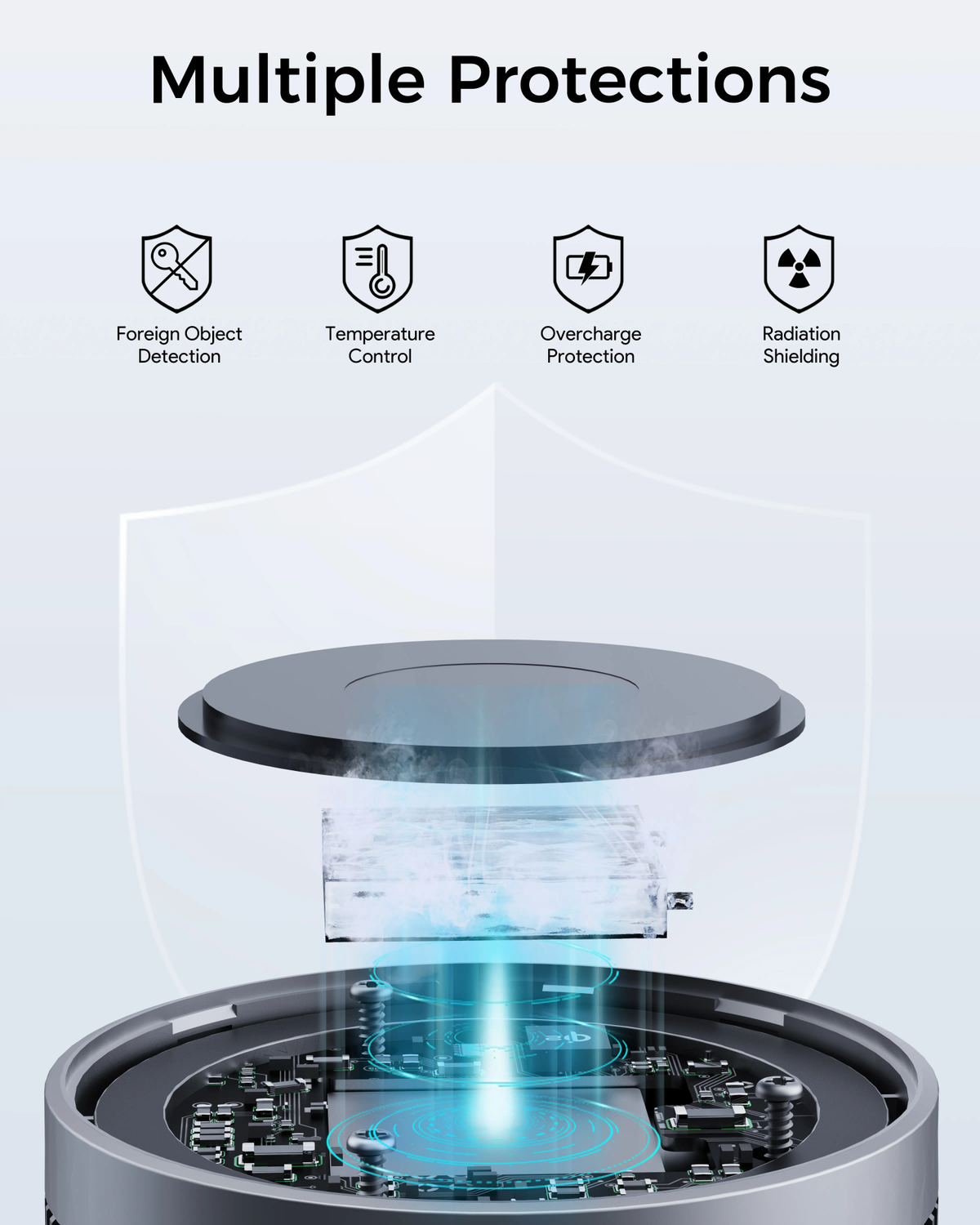 AUKEY MagFusion GameFrost Qi2 15W Active Cooling Magnetic Wireless Charger for iPhone, Samsung & Google Pixel – LC-G10