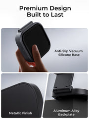 AUKEY MagFusion L Qi2 15W 2-in-1 Foldable Magnetic Wireless Charger for iPhone, AirPods, Samsung & Galaxy Buds – LC-MC211