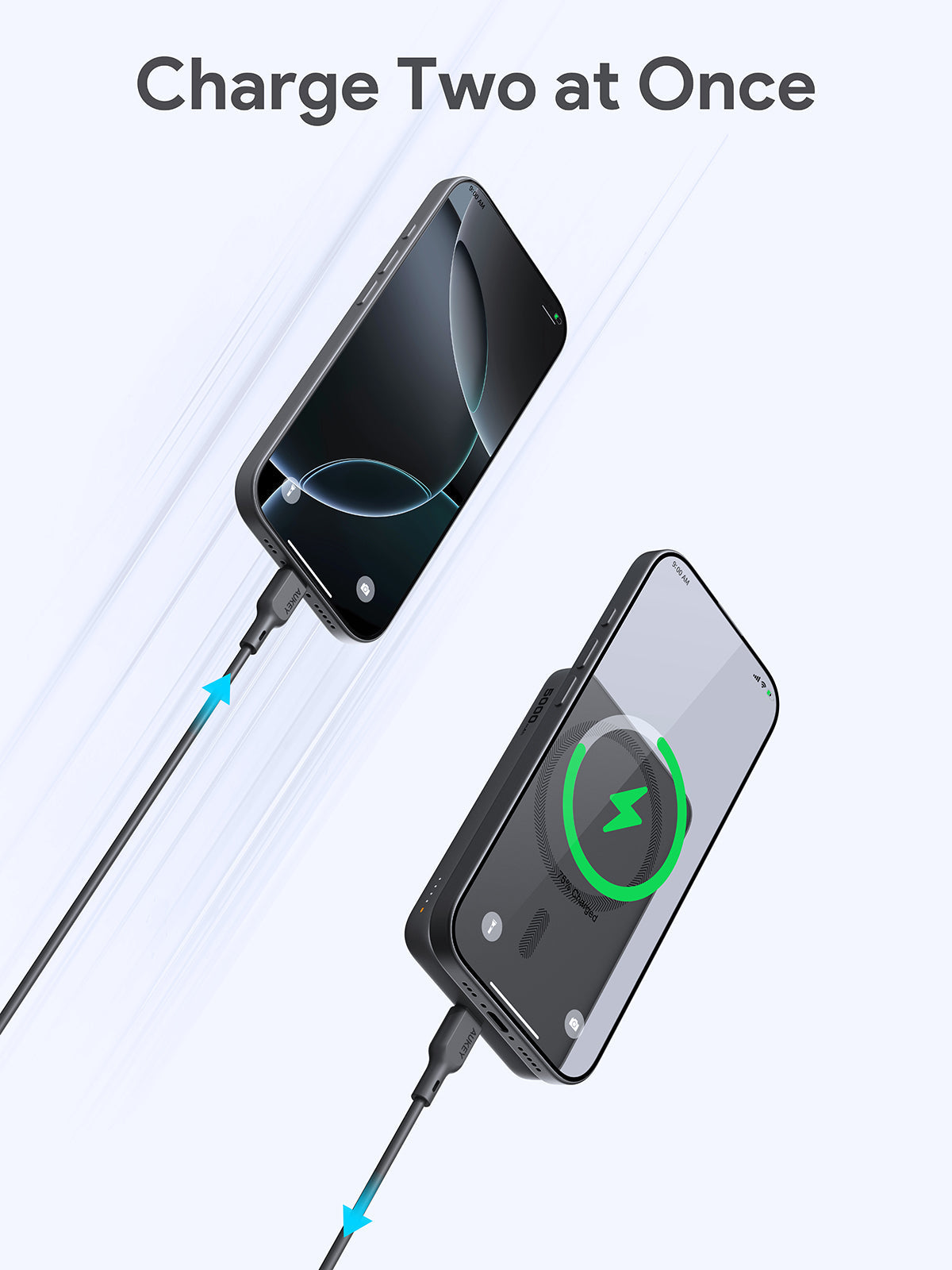 AUKEY MagFusion Slim 5000mAh CCC Certified Magnetic Wireless Power Bank with 20W USB-C & 15W Wireless Charging – PB-MS03