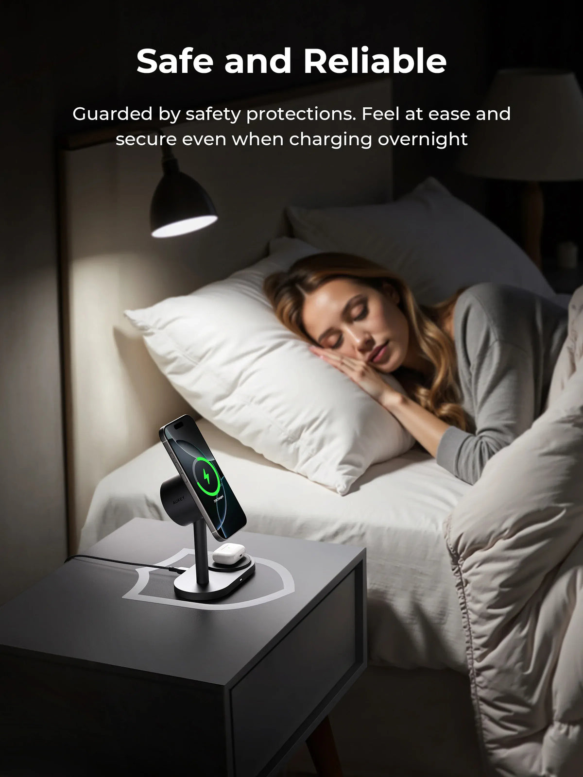 AUKEY MagFusion 2X Qi2.2 25W 2-in-1 Dual Magnetic Wireless Charging Station for iPhone, Samsung & Google Pixel – LC-MC213