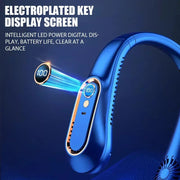 NNEOBA Neck Bladeless Fan Mini Portable-Blue