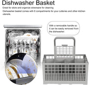 CARLA HOME 8 Slot Universal Dishwasher Cutlery Basket with Handle and Lid which Fits Most Brands (240mm X 135mm X 122mm)