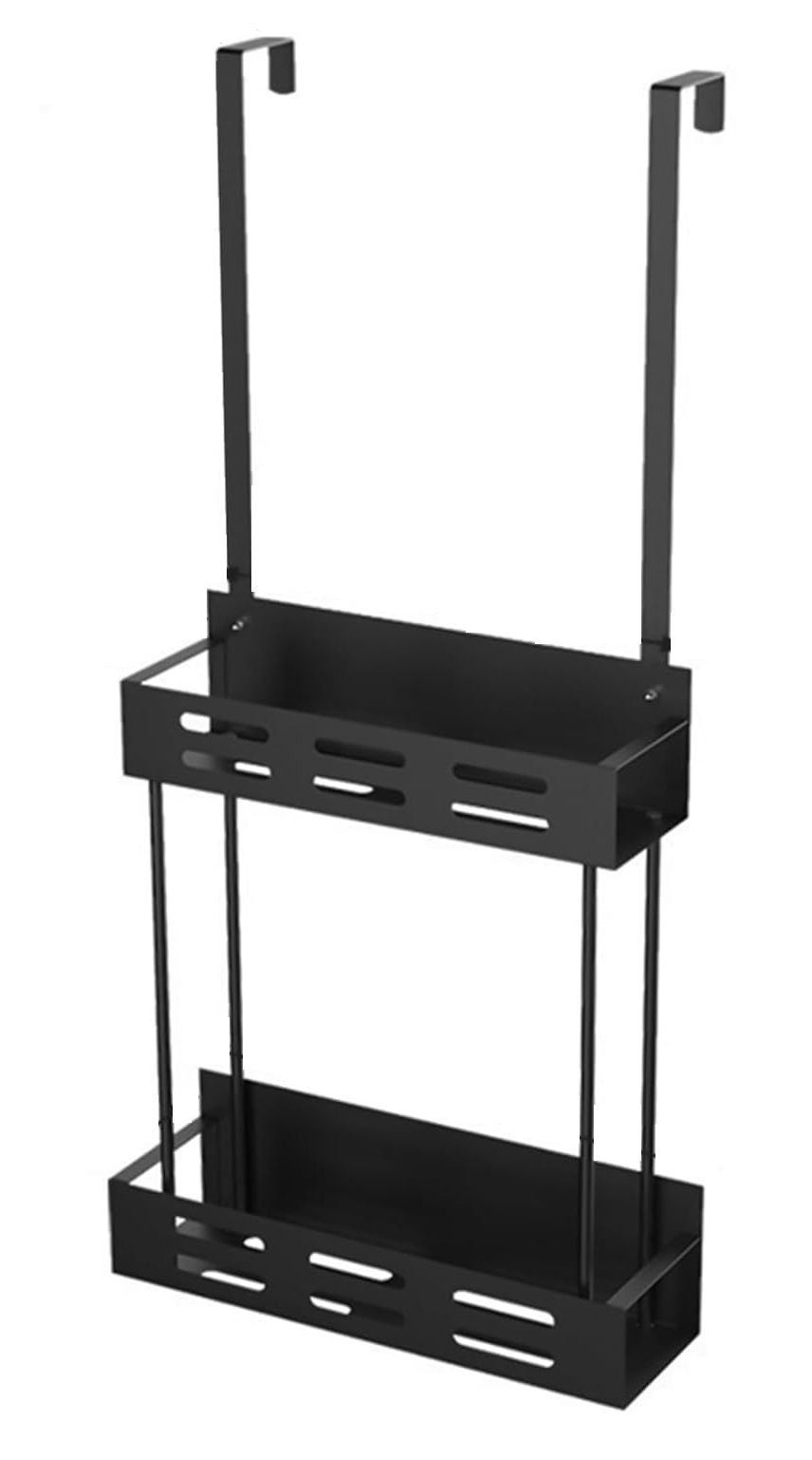 CARLA HOME Over the Door 2-tier Shower Caddy Organizer Shelf with Hooks for Bathroom
