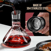 CARLA HOME Iceberg Wine Decanter with Aerator Filter and Lid