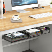 CARLA HOME 3‑Pack Under Desk Storage Drawers Hidden Pull‑Out Organizer for Office & Home