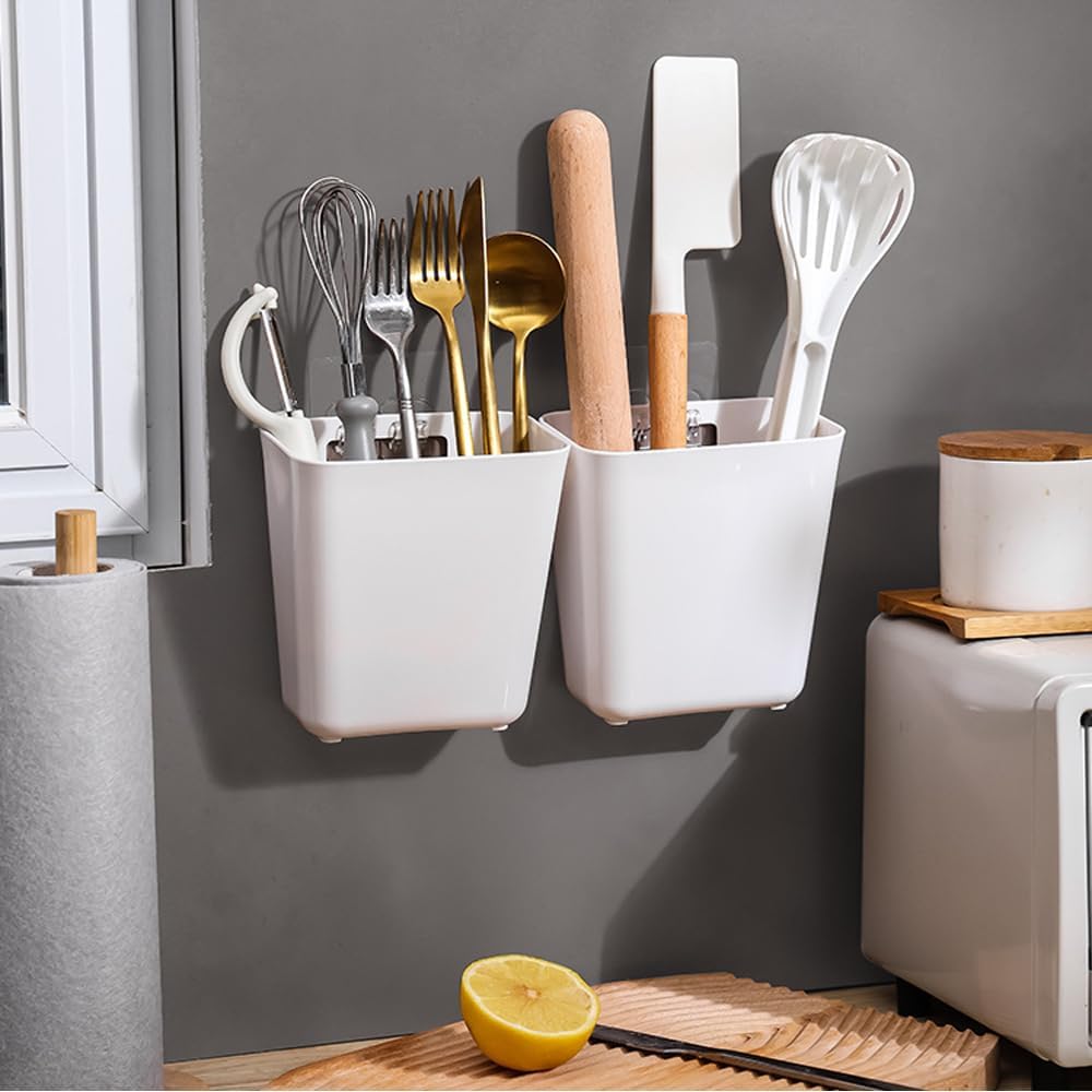 CARLA HOME 4-Pack Self-Adhesive Wall Storage Box for Cabinet Doors, Kitchen, Bathroom & Office