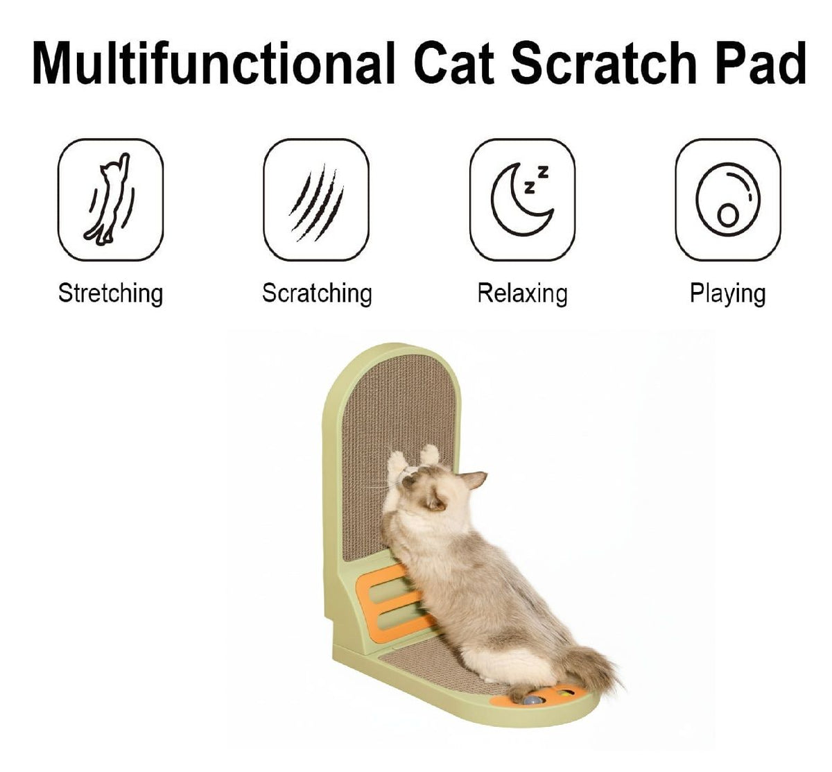 CARLA HOME Vertical Cat Scratching Board with Durable Cardboard for Indoor Cats