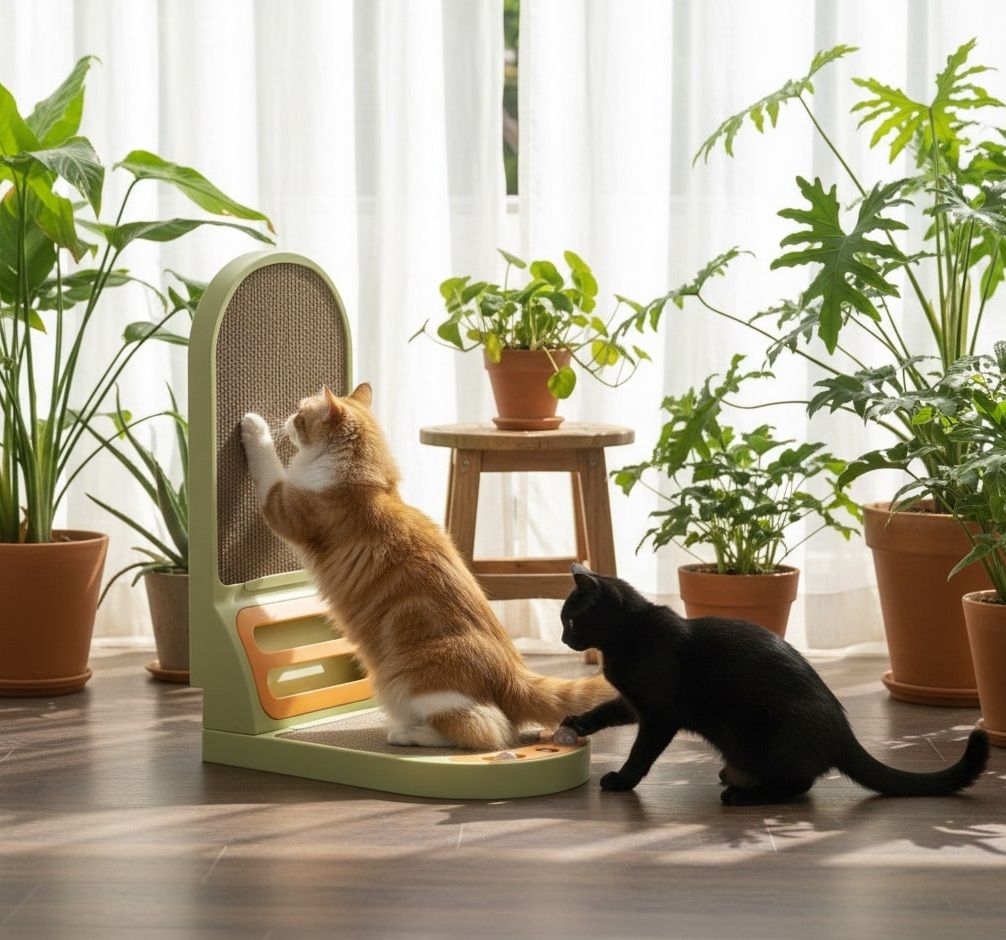 CARLA HOME Vertical Cat Scratching Board with Durable Cardboard for Indoor Cats
