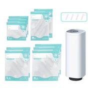 CARLA HOME Automatic Vacuum Sealer Kit - 10 Reusable Bags - White - Food Vacuum Set